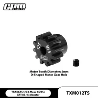GPM Medium Carbon Steel Motor Gear 12T For TRAXXAS 1/5 X-Maxx 6S Monster Truck