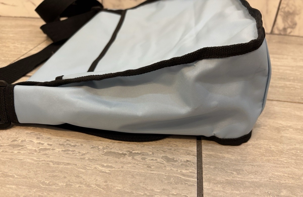 Vintage Old Navy Blue Nylon Messenger Crossbody Bag Y2K 2000s