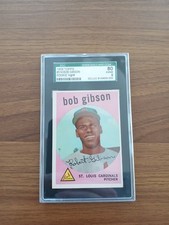 Topps 1959 Bob Gibson #514 Rookie SGC Graded ( sharp image and corners)
