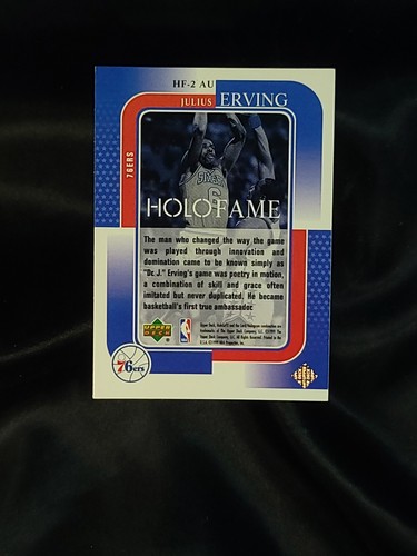 2008 Julius Erving Dr. J ☆ GOLD ☆ AU SOME HF2-AU Holographix Hologrfx Holofame - Picture 2 of 2