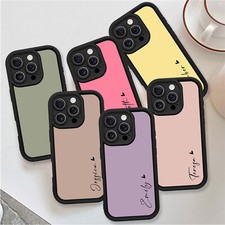 Customized Name Phone Case For iPhone 16 15 Pro Max 14 13 17 Air Silicone Cover