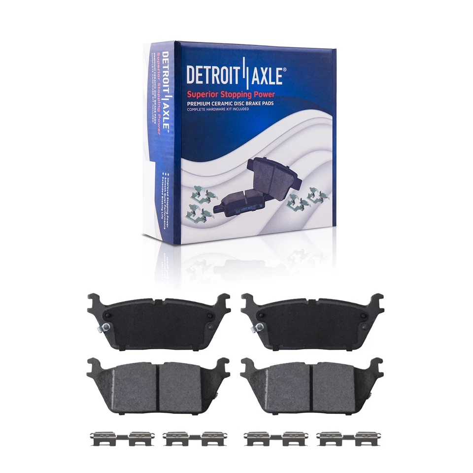 Front Rear Drilled Brake Rotors and Ceramic Brake Pads for 2019 - 2025 Ram 1500 - Image 4 of 4