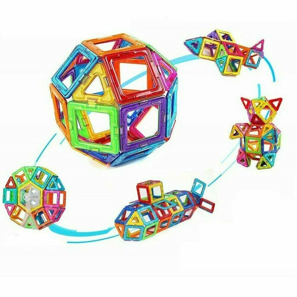 90 peices New Set Magnetic Blocks for Kids Boys and Girls Preschool Toys - Image 2 of 4