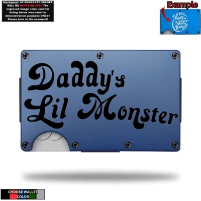 DADDYS LIL MONSTER Harley Quinn Wallet - Laser Engraved Wallet - Cool Wallet