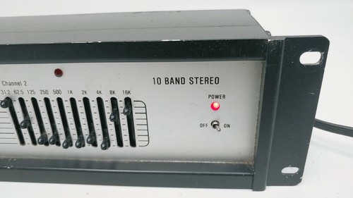 Ecualizador vintage Ross 10 bandas 2 canales montaje en rack - para reparación - Imagen 2 de 13
