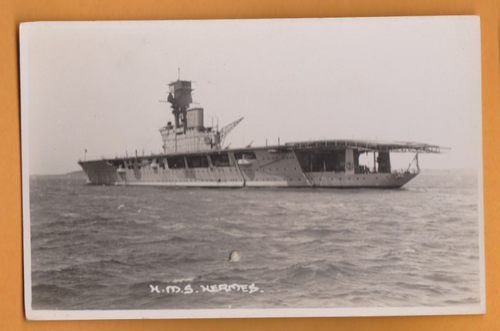 Shipping -H.M.S. Hermes- Aircraft Carrier. Seward Postcard