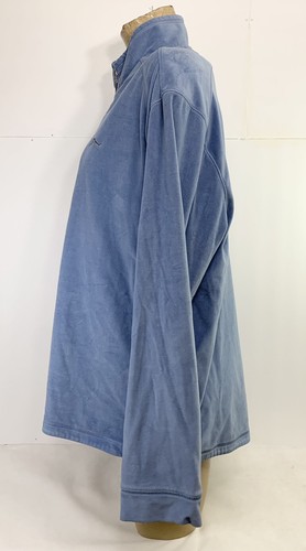 Men's Tommy Bahama Blue Shirt XL X Large 26” Long Sleeve Zipper Collar Fishing - Picture 4 of 9