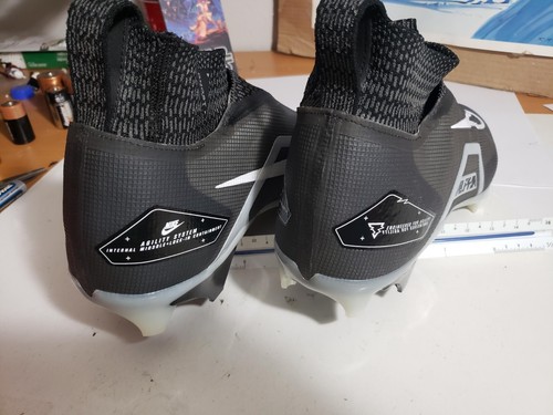 New Nike Alpha Menace Elite 3 Football Size 12 / CT6648 001 Black Hidden laces - Picture 5 of 10