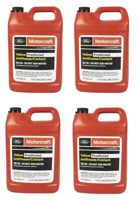 4 Gallon Engine Coolant Antifreeze Motorcraft Yellow Pre diluted for FORD