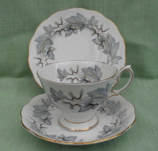 Vintage Royal Albert bone china argento acero tea trio - tazza, piattino e piatto laterale