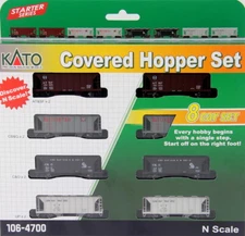 Kato 1064700 2-Bay Covered Hoppers ACF 8-Car Set N Scale