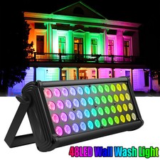 4in1 48LED RGB Color Mixing Rainbow DJ Effect Outdoor Wall Flood Lighting 96W