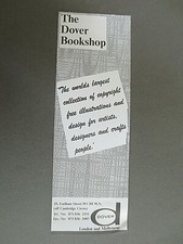 Vintage BOOKMARK THE DOVER BOOKSHOP 18 Earlham Street LONDON Advertising Promo