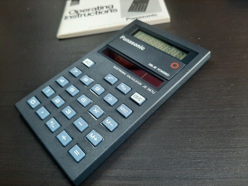 Panasonic JE-367U BLU BLUE calculator taschenrechner calculadora NEW Rare - Bild 5 von 12
