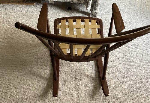 Vintage 50's 60's Mid-Century Danish Modern TEAK Rocking CHAIR Bramin DENMARK - Picture 19 of 20