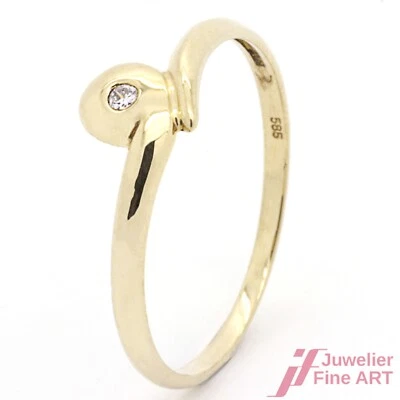 Ring 585 Gelbgold mit Diamant - Bild 1 von 4