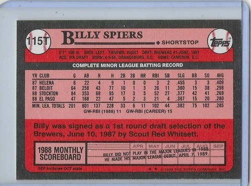 1989 TOPPS TRADED 1T-132T COMPLETE YOUR SET OR FAVORITE PLAYER FREE SHIPP - Picture 231 of 265