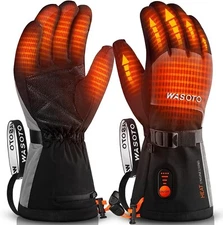 Heated Gloves for Men Women 7.4V Battery 22.2WH Rechargeable Heated Ski Gloves