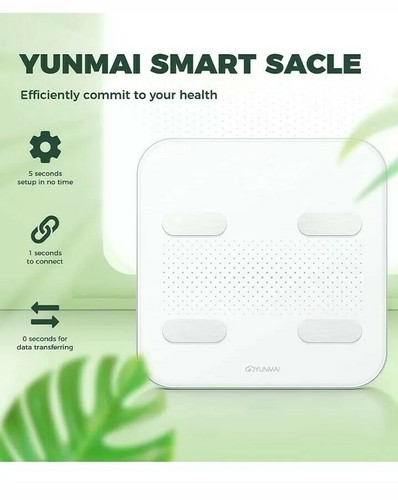 YUNMAI Bluetooth Smart Scale w/ App Weight & BMI Glass Top Accurate 13 Body Comp - Picture 2 of 9