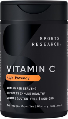 High Potency Vitamin C Supplement - Vegan Veggie Capsules for Antioxidant Act...