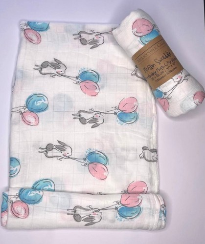 Muslin Swaddle Blankets- Soft Bamboo Cotton Baby Swaddle Blanket( 2 packs) - Picture 5 of 7
