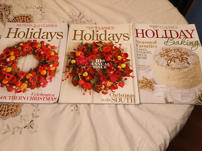 Lot of 3 ''Southern Lady Classics'' Holiday Magazines - 2016-2017