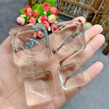 3PCS Clear Glass Display Stand Base Holder For Crystal Ball Sphere Globe Stone