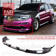 For Jeep Grand Cherokee Srt Srt8 12-16 V1 Carbon Fiber Front Bumper Lip Splitter For Jeep Grand Cherokee Srt Srt8 12-16 V1 Carbon Fiber Front Bumper Lip Splitter