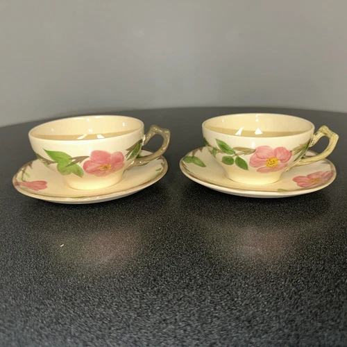 SET of 2--Franciscan Desert Rose Tea Coffee Cup & Saucer
