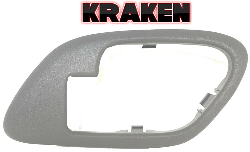 Inside Door Handle Bezels For Chevy GMC Truck Tahoe Suburban 1995-1999 Pair Gray - Image 3 of 4