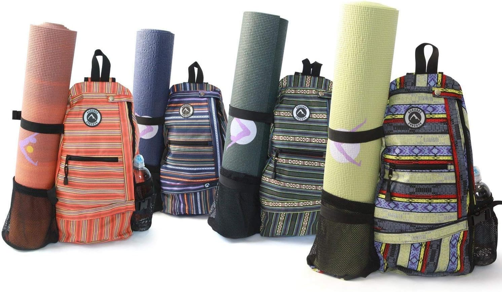 Yoga Mat Cross-Body Gym Sling Backpack - Mat Not Included