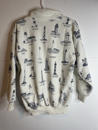 Vintage Lighthouse Cardigan Jacket Women's Size Medium Art Unlimited USA Made - Picture 3 of 6