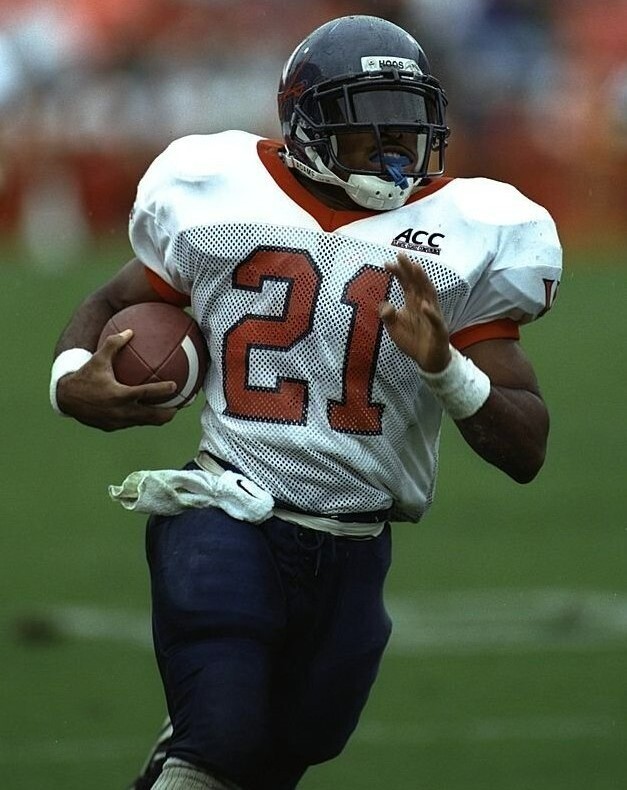 TIKI BARBER 8X10 PHOTO UNIVERSITY OF VIRGINIA CAVALIERS PICTURE