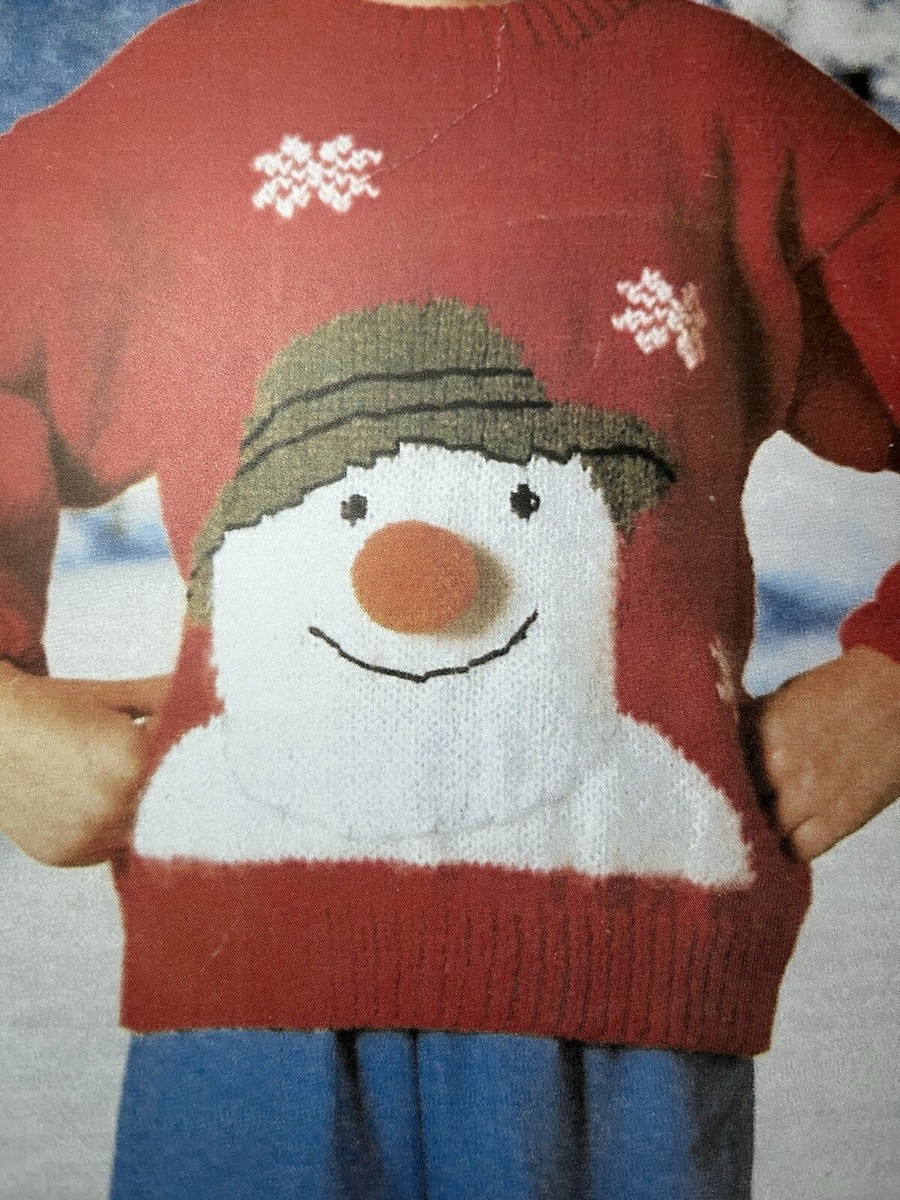 Knitting Pattern COPY Christmas The Snowman Jumper Children (23)