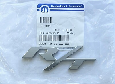 RT SILVER EMBLEM BADGE for 2015-2023 DODGE CHARGER R/T 68216155AA OEM MOPAR NEW