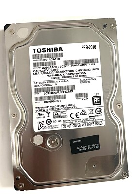 Genuine HP Toshiba 1TB SATAIII Desktop Hard Drive 7200 RPM