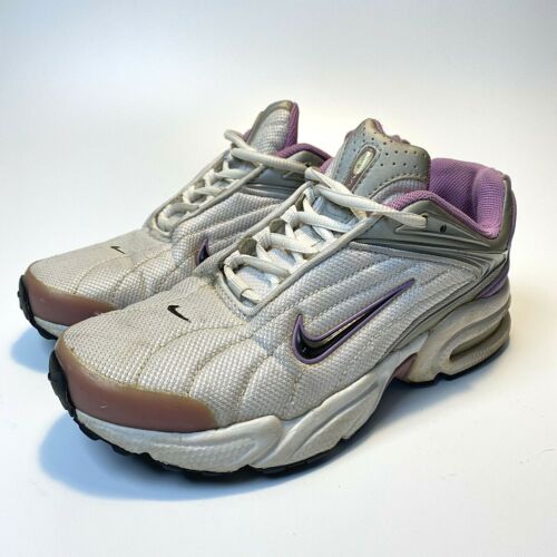 Nike Air Max Women's Running Shoes Size 6.5 White & Lavender 2005 BRS 1000 - Afbeelding 1 van 8