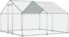 Morngardo Chicken Coop Large Metal Run for 20 Chickens Walk in Yard