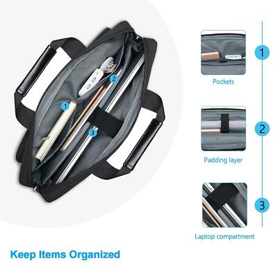 MOSISO Laptop Shoulder Bag - 15-15.6 Inch Messenger Briefcase For MacBook, Dell, HP, Gray