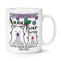 Personalisierte Erste Weihnachten Als Nana BäR 10Oz Tasse Muttertag Beste Oma