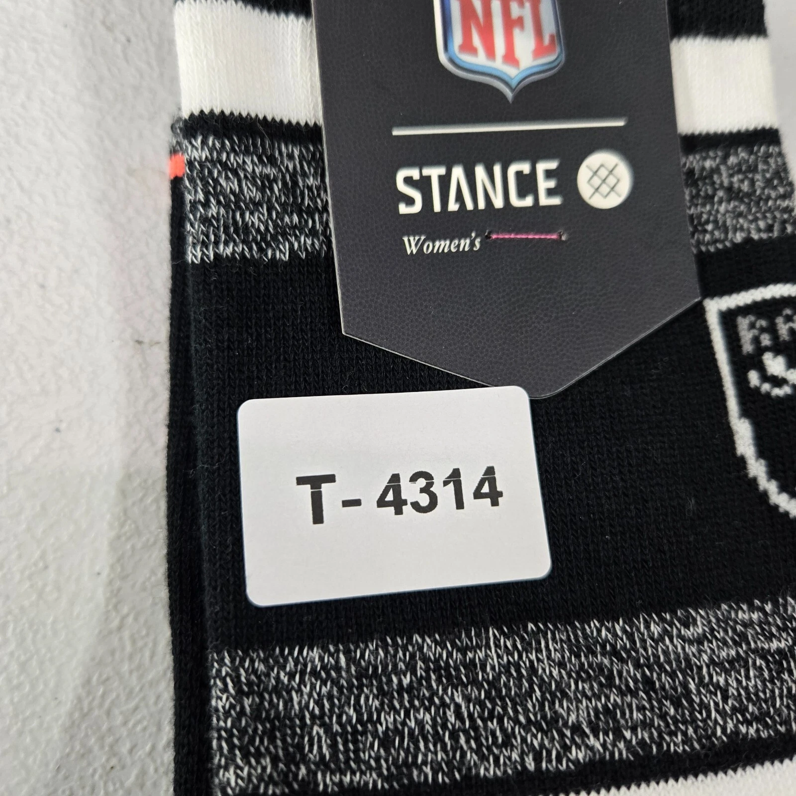 Oakland Raiders Women Socks Medium Black Stance Crew Socks football NWT