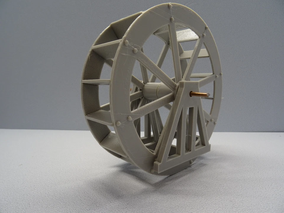 Wassermühle Wasserrad Spur G 1:22,5  Modellbausatz Gartenbahn Diorama Zubehör - Bild 2 von 4