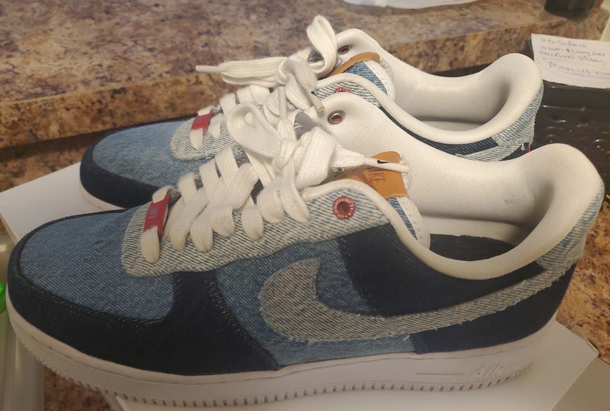 NIKE X LEVIS Air Force 1 By You Id CUSTOMS Blue Denim White NIKE X LEVIS Air Force 1 By You Id CUSTOMS Blue Denim White