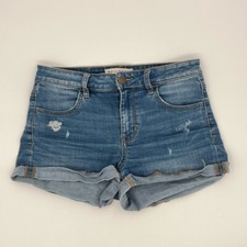 Women s BULLHEAD SUPER STRETCH SHORTY Jean Shorts SIZE 28 Blue