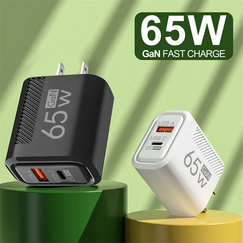 65W PD + USB A Fast Wall Charger Type C Cable For Google Pixel 9 8 7 Pro 8a 7a - Image 2 of 4