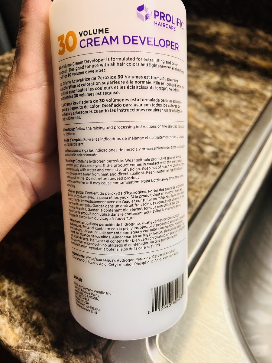 Prolific Hair Cream Developer 20 Volume 32 fl. oz Professional Use