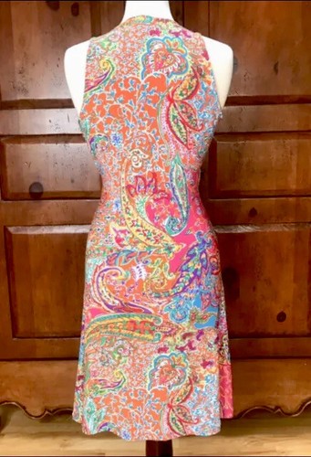 Vestido Ralph Lauren Multicolor Estampado Paisley Acanalado Talla Pequeña Pequeño - Imagen 2 de 15