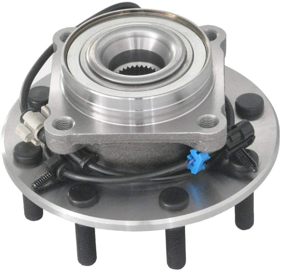 Par de cojinetes de cubo de rueda delantera 4x4 MOOG para Chevy Silverado GMC Sierra 3500 8 tacos Foto 4 de 4