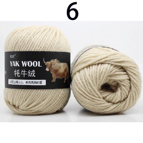 1 ball 100g Yak Crochet Yarn Knitting Wool Knitted Thick DIY Cashmere 30 Colors - Imagen 15 de 40
