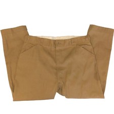 Vtg 60's Sears Ted Williams Khaki Reinforced Cotton CANVAS SAFARI Field Pants 42